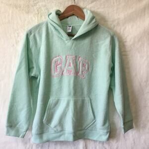 Gap Logo Teal Girl Fleece Hoodie Top